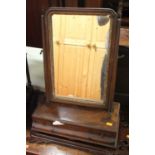 A 19th century mahogany box base swing dressing mirror, together with a fret carved wall mirror (2)