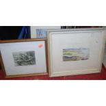 Two boxes of assorted pictures and prints, to include USAAF interest