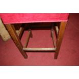 Two bar back bar stools, together with a nest of three mahogany occasional tables (3)