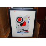 After Miro - lithograph in colours, 38 x 28cm
