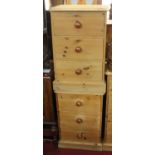 A pair of modern pine bedside chests, each w.50cm