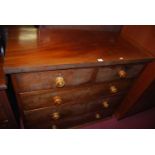 A Victorian mahogany chest of drawers, w.107cm