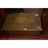 A 19th century scrumble finish pine blanket box, w.84cm