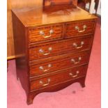 A mahogany and crossbanded small square chest of drawers, w.61cmCondition report: Colour is good and