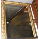 A modern gilt framed rectangular wall mirror
