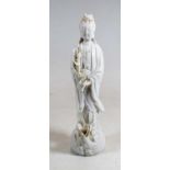 A blanc-de-chine figure of Guanyin, h.30cm