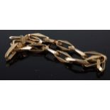 A 14ct gold heavy-link bracelet, 15.7g, 21cm