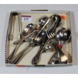 A set of six George V silver coffee spoons, each having a a plain bowl and pierced Art Nouveau style