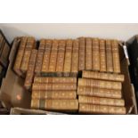 A box of various Waverley novels to include; Old Mortality, Woodstock, Ivanhoe etc