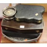 A collection of miscellaneous items, to include an early 20th century cased lady's dressing table