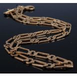 A 9ct gold flatlink neck chain, 13.1g, length 42cm