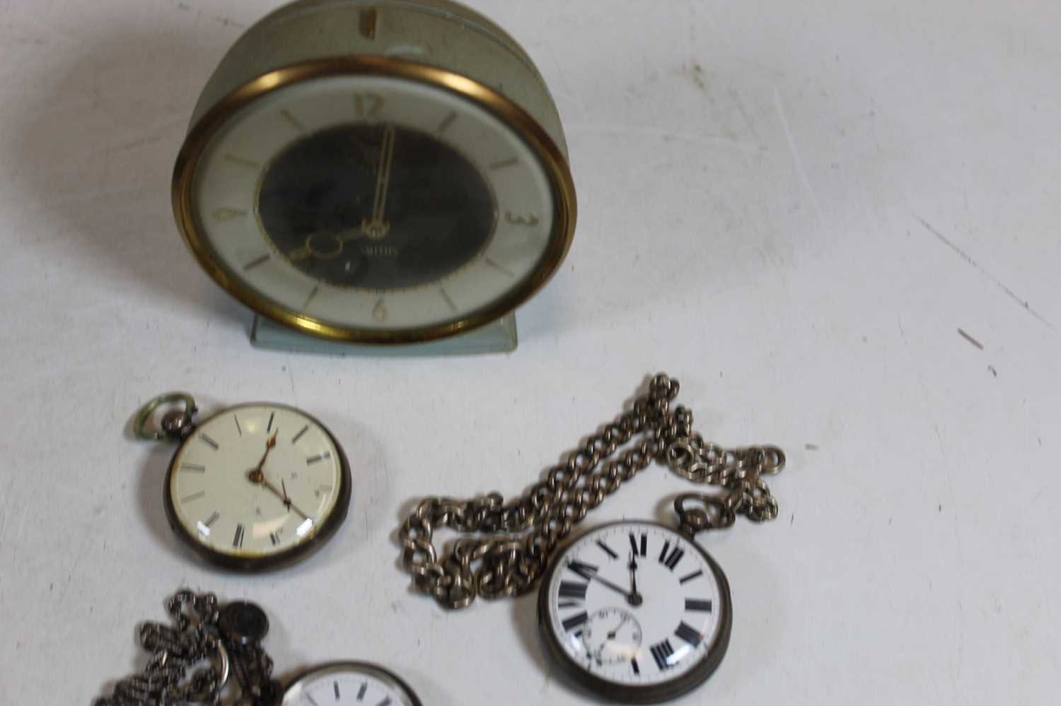 A Victorian silver chronograph pocket watch, together with four others similar, and an early 20th - Image 3 of 3