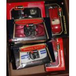 A box containing a small quantity of Burago 1/24 scale vehicles, to include Dodge Viper, Chevrolet