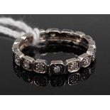 A platinum diamond eternity ring, 3.4g, size NCondition report: Not hallmarked but tests as