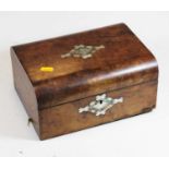 A Victorian walnut and mother of pearl inlaid box, inscribed to the lid "MAB from her sisters 9th