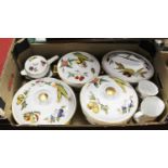 Two boxes of Royal Worcester Evesham pattern table waresCondition report: Gilt rubbed throughout and