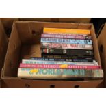 A box of military books, titles to include The US Eight Airforce in Camera 1942-1944, The History of
