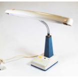 A 1970s National Adjustable plastic desk lamp, height 47cm