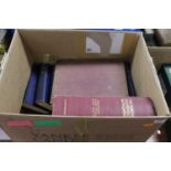 A box of sundry books to include; The Daily Express Encyclopedia vols 1-9