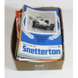 A collection of various Snetterton Raceway Car Race programmes, dating mainly from the 1970s