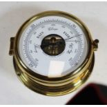 A 20th century German brass cased precision aneroid barometer, dia. 18cm