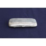 A George V silver spectacle case of plain undecorated rectangular form, maker probably Charles
