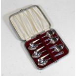 A cased set of six George VI silver teaspoons, by Mappin & Webb