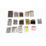 A collection of assorted pocket cigarette lighters to include a Deacon The Roller and Polo etc