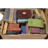 A box of sundry books to include; David Copperfield and A Christmas Carol by Dickens