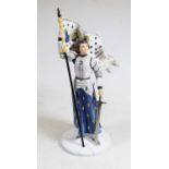 A Coalport (Crompton & Woodhouse) porcelain figure of Joan of Arc, sold with certificate and