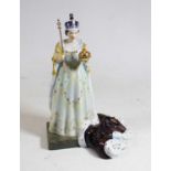 A Royal Doulton figure of Queen Elizabeth II, model No. HN3436, height 22cm, sold with