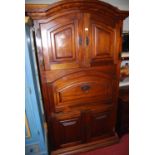 A modern hardwood side cupboard, w.114cm