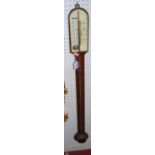 A circa 1900 mahogany stick barometer