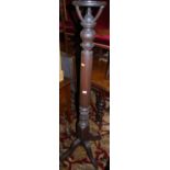A Victorian mahogany jardiniere stand, height 157.5cm
