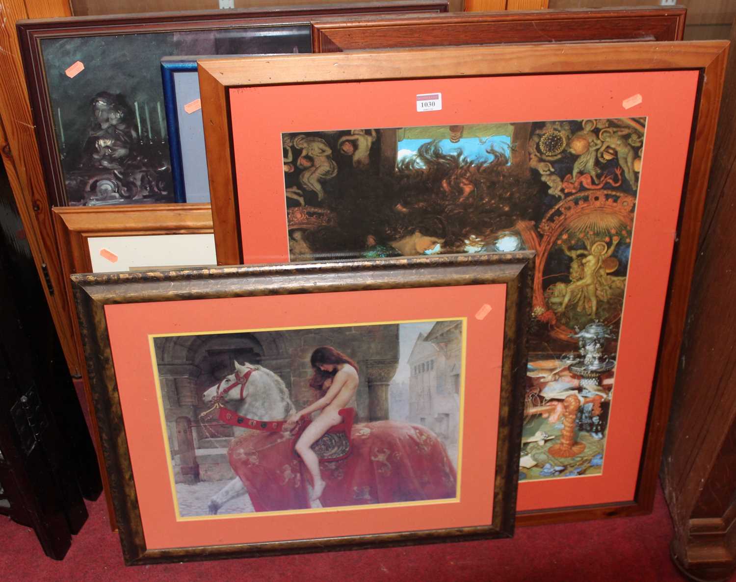 Assorted reproduction prints, to include Pre-Raphaelite examples