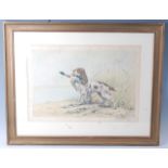 * Leon Danchin (1887-1939), Spaniel with mallard, lithograph, signed in pencil to the margin, 42 x