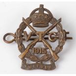 A WW I cap badge for the Suffolk Volunteer Training Corps marked J Gaunt, London, together with