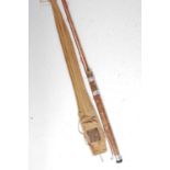 A Hardy "Wanless" 9/10 lb Palakona 7' 2 piece split cane rod no. E.30471, in Hardy bag.