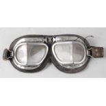 A pair of R.A.F. Mk VIII flying goggles.