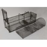 * A blacksmith-made wirework Coypu cage, reputedly made in Wrentham, Suffolk (Benacre estate), w.