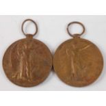 Two WW I Victory medals, naming 30613. PTE. W. BORLEY. W. YORK. R. and 215069. A. M. 2. W.P.