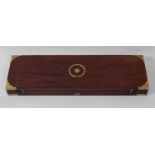 In the manner of Manton, a good quality 19th century mahogany gun case, having a semi-circular