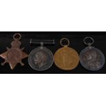 A WW I Naval group of four medals to include 1914-15 Star, naming 235531, B.J. LEE, L.S., R.N.,
