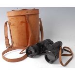 A pair of WW II German binoculars by Zeiss, marked Dienstglas 7 x 50 43724 blc (blc being the code