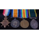A WW I 1914-15 Star, British War and Victory trio, naming T4 - 127615. PTE. W. WHITEHART. A.S.C.,