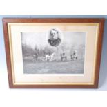 * An early 20th century photographic print "The Belvoir Hounds with portrait of the Duke of