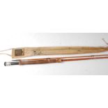 A Hardy The "Hardy Fly" Palakona 10' 2 piece split cane rod, in Hardy bag.Condition report: The