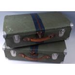 A pair of post WW II painted aluminium cases by the Heston Aircraft Company, made from surplus