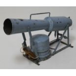 * A blue painted gas powered bird / pest scarer, bearing label 'Exid bird & pest scarer, imported by