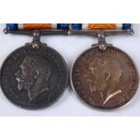 Two WW I British War medals, naming 2. LIEUT. T.T. OWEN and 63876. 3. A.M. H.A. ORAM. R.A.F. (2)